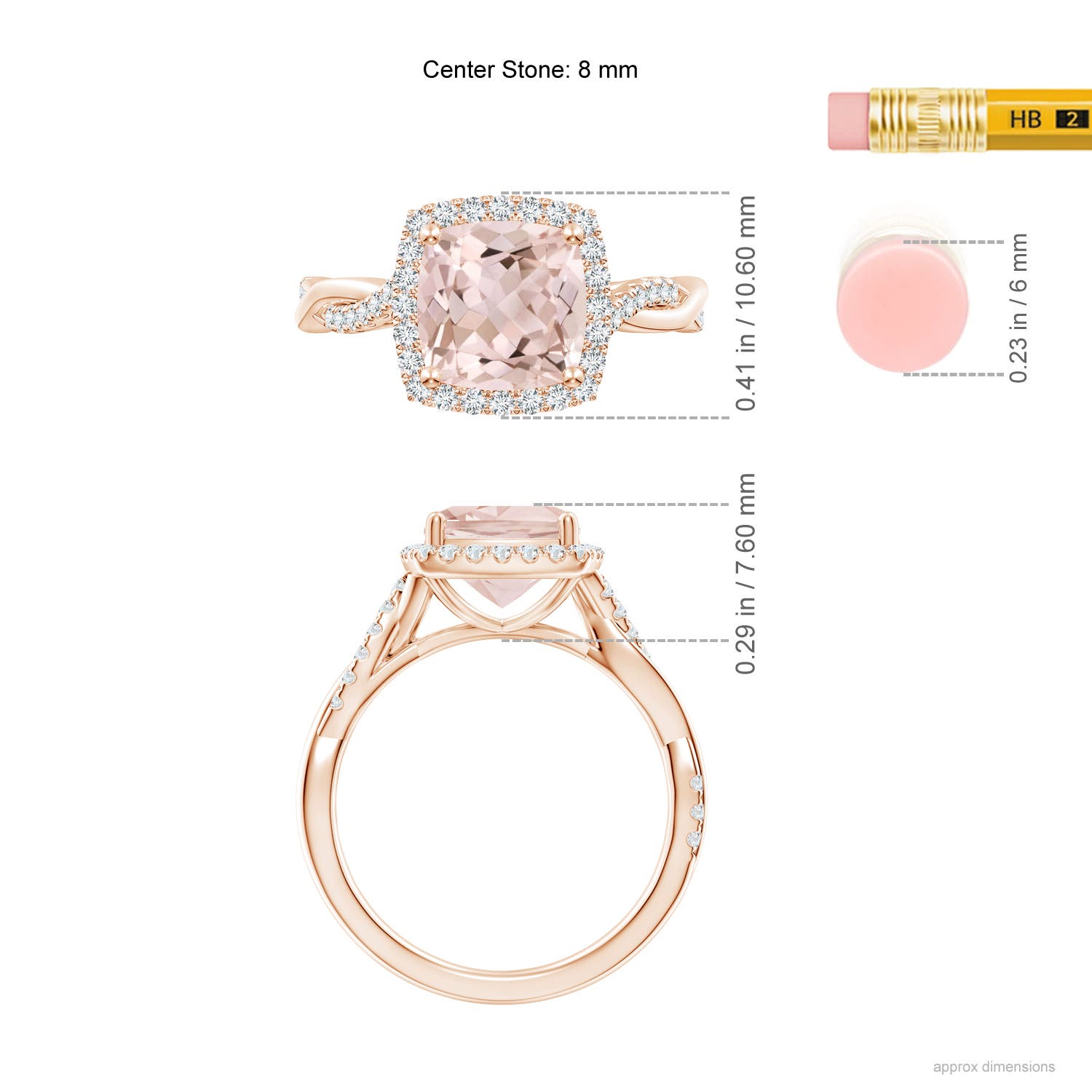 A - Morganite / 2.14 CT / 14 KT Rose Gold