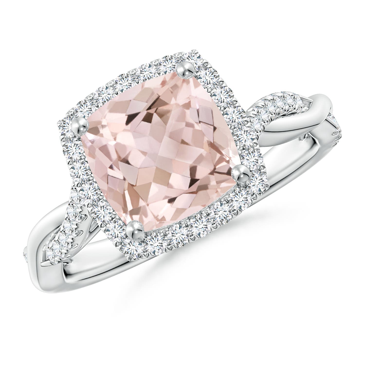 A - Morganite / 2.14 CT / 14 KT White Gold