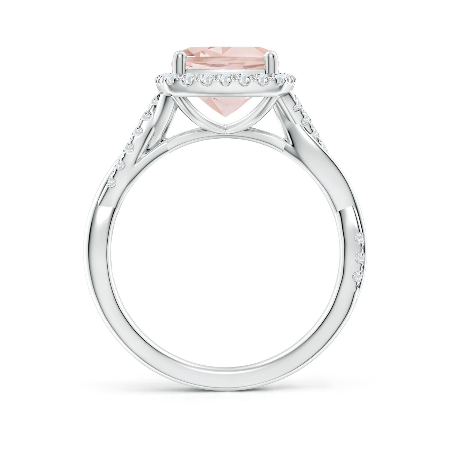 A - Morganite / 2.14 CT / 14 KT White Gold