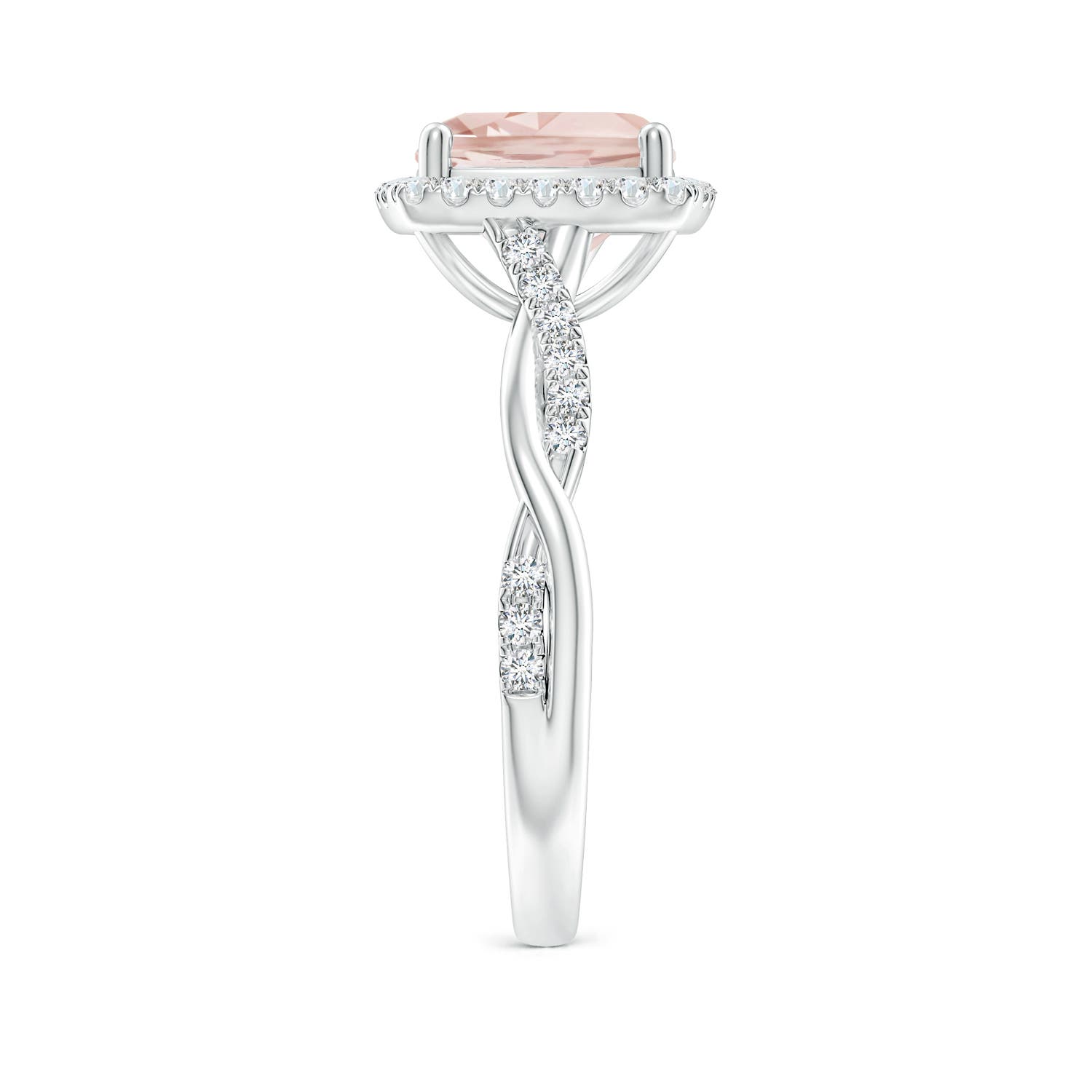 A - Morganite / 2.14 CT / 14 KT White Gold