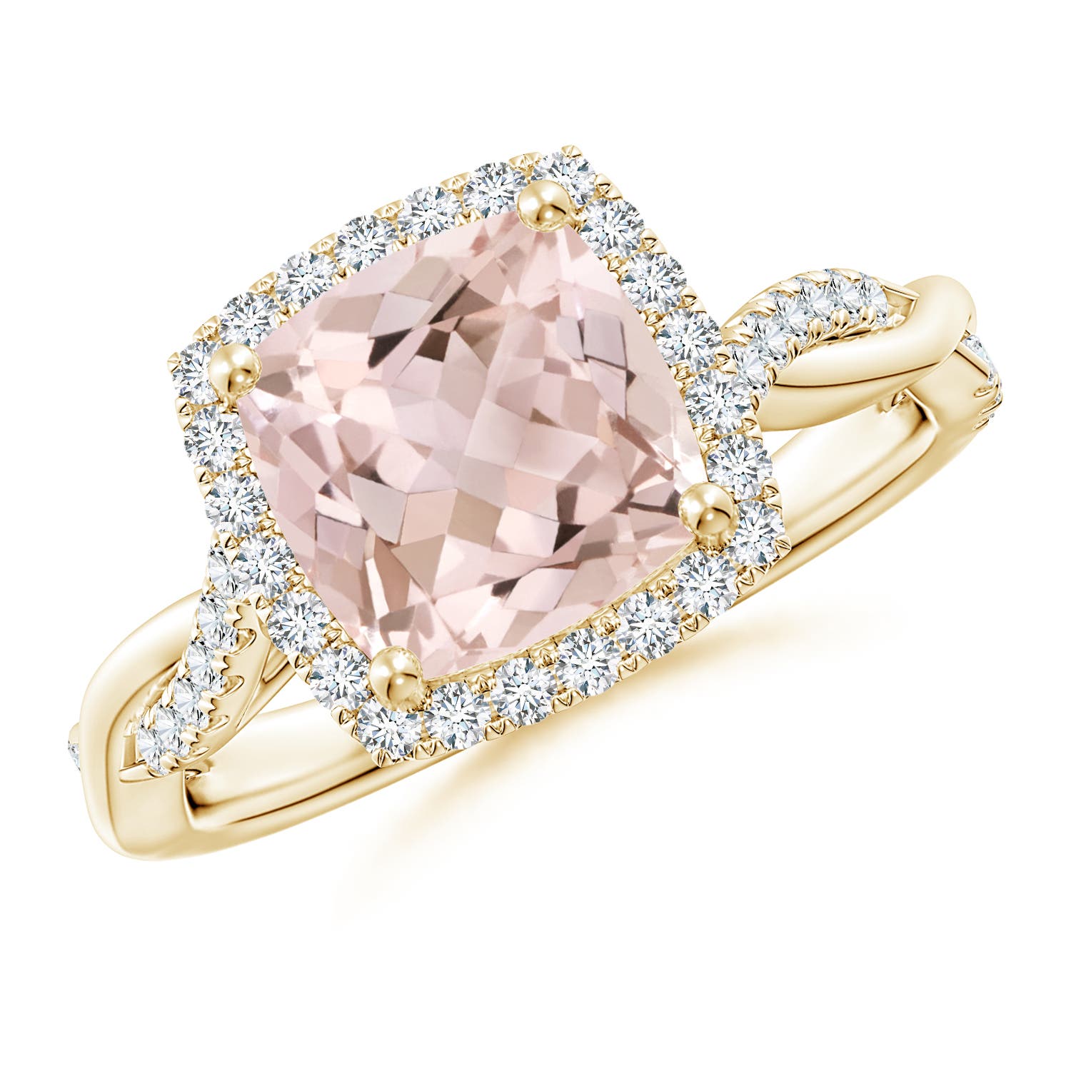 A - Morganite / 2.14 CT / 14 KT Yellow Gold