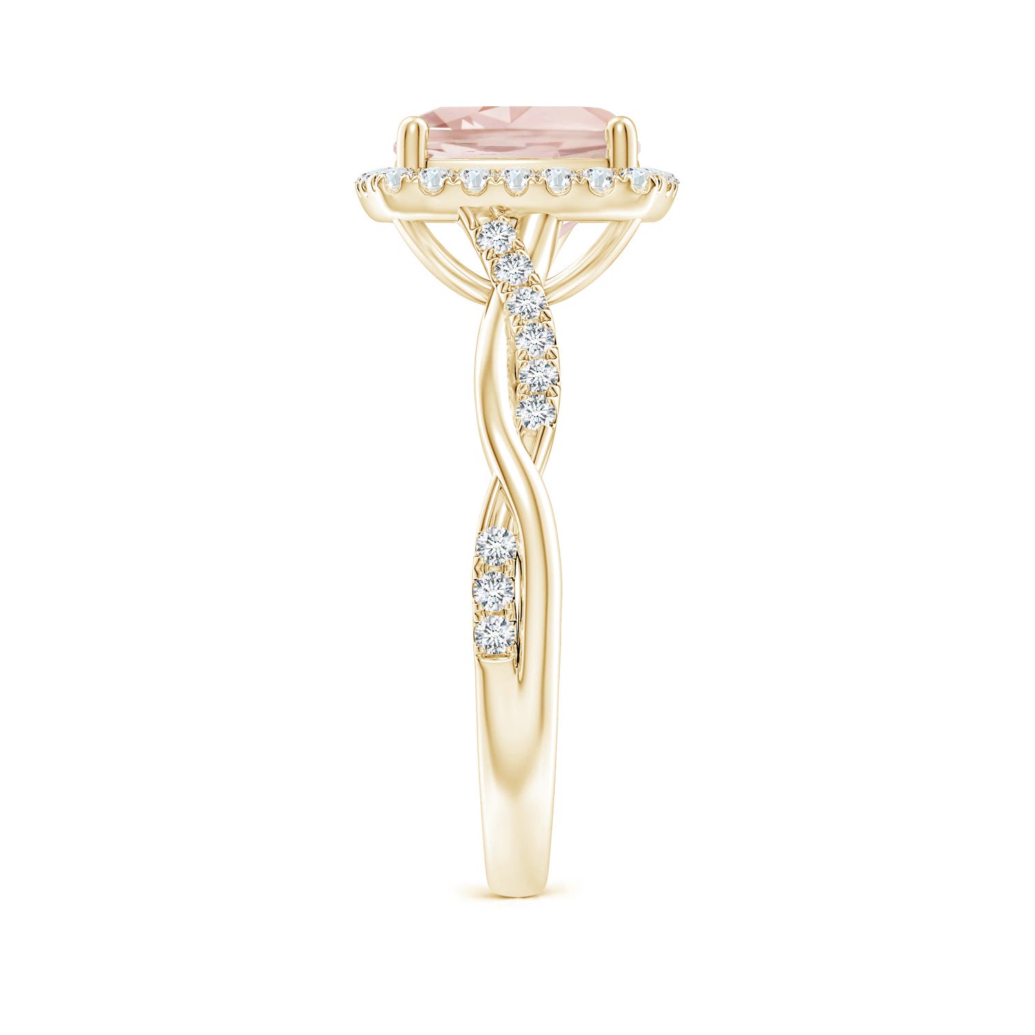 A - Morganite / 2.14 CT / 14 KT Yellow Gold