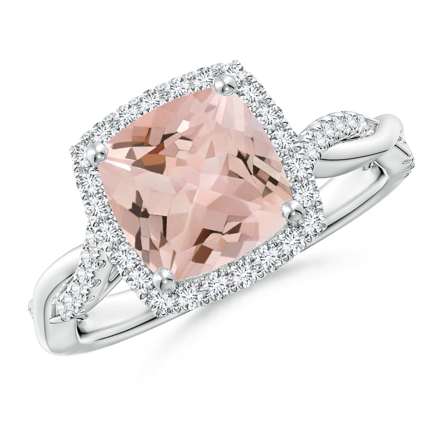 AA - Morganite / 2.14 CT / 14 KT White Gold