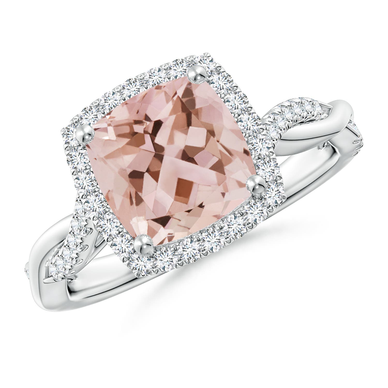 AAA - Morganite / 2.14 CT / 14 KT White Gold