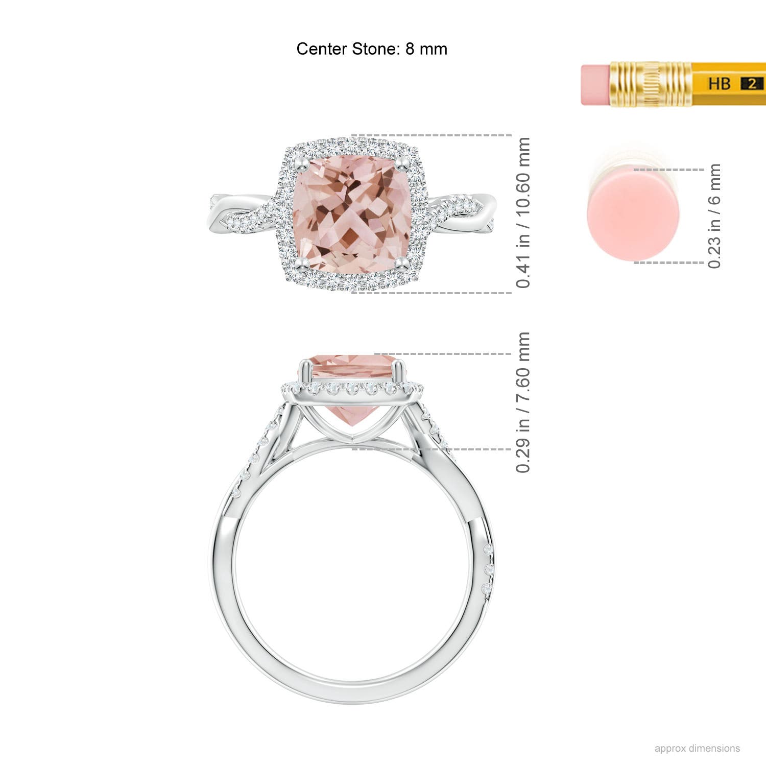 AAA - Morganite / 2.14 CT / 14 KT White Gold