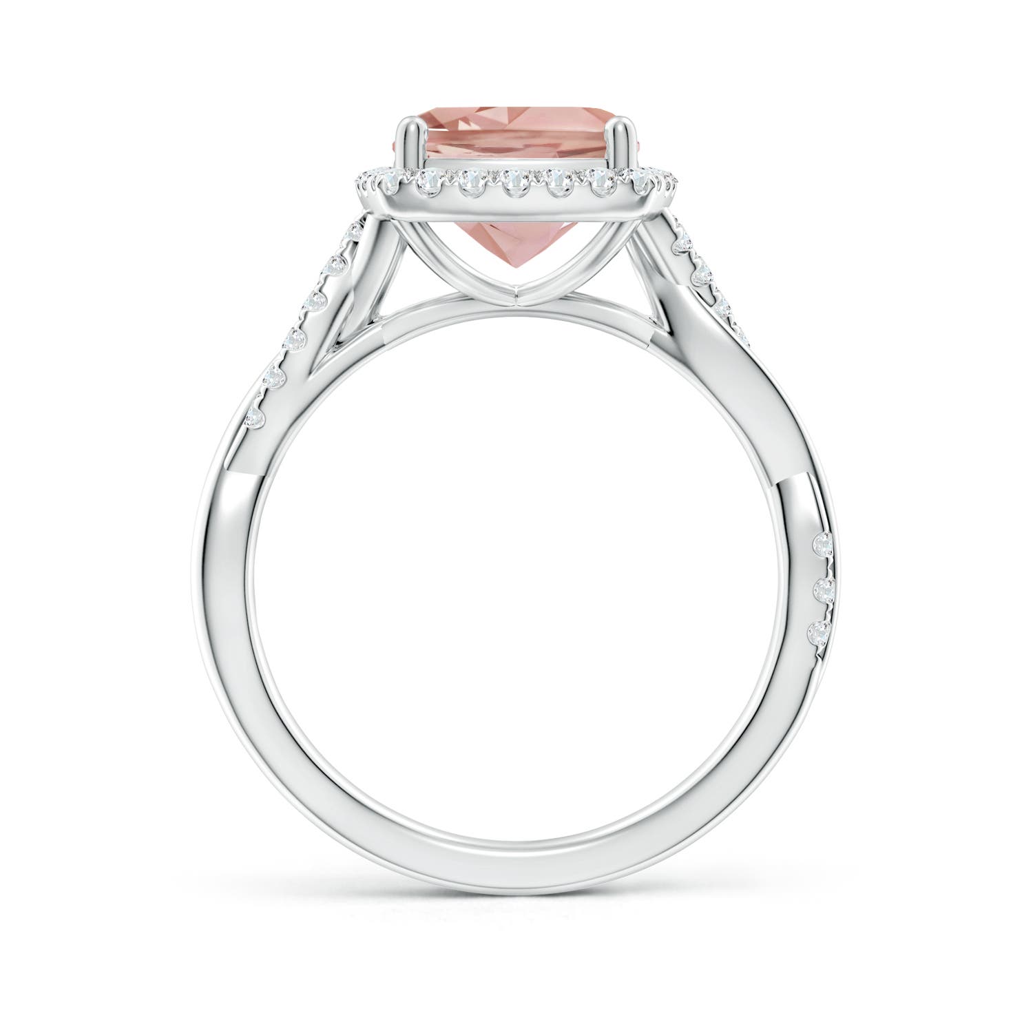 AAAA - Morganite / 2.14 CT / 14 KT White Gold