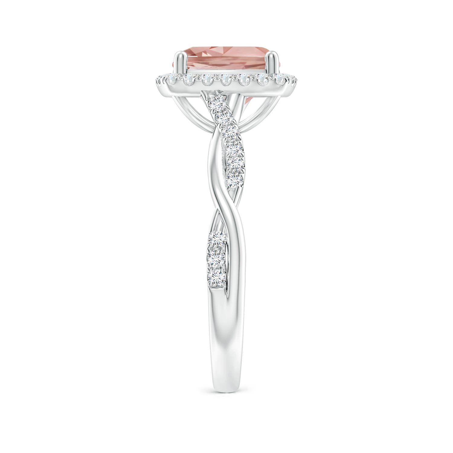 AAAA - Morganite / 2.14 CT / 14 KT White Gold