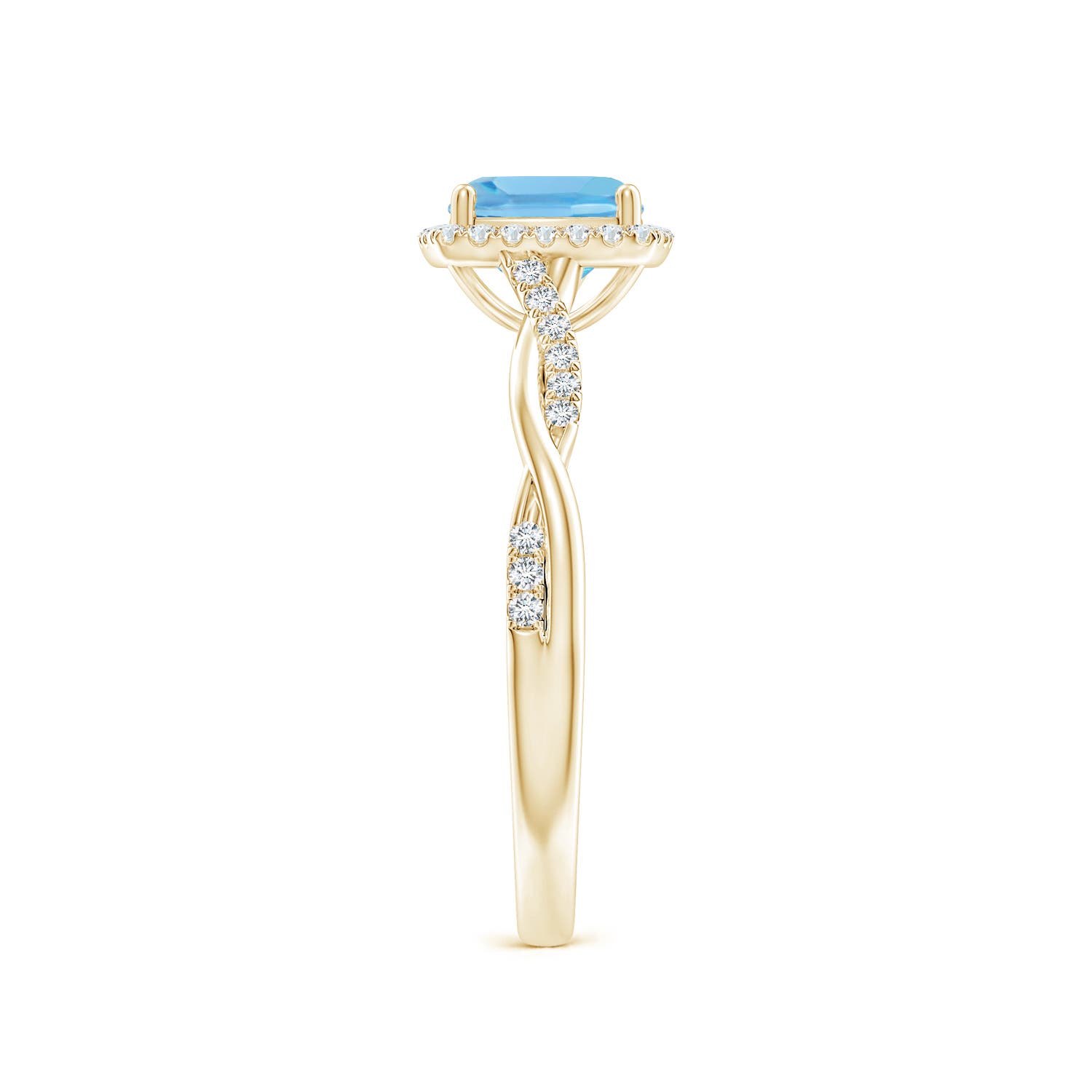 A - Swiss Blue Topaz / 1.26 CT / 14 KT Yellow Gold