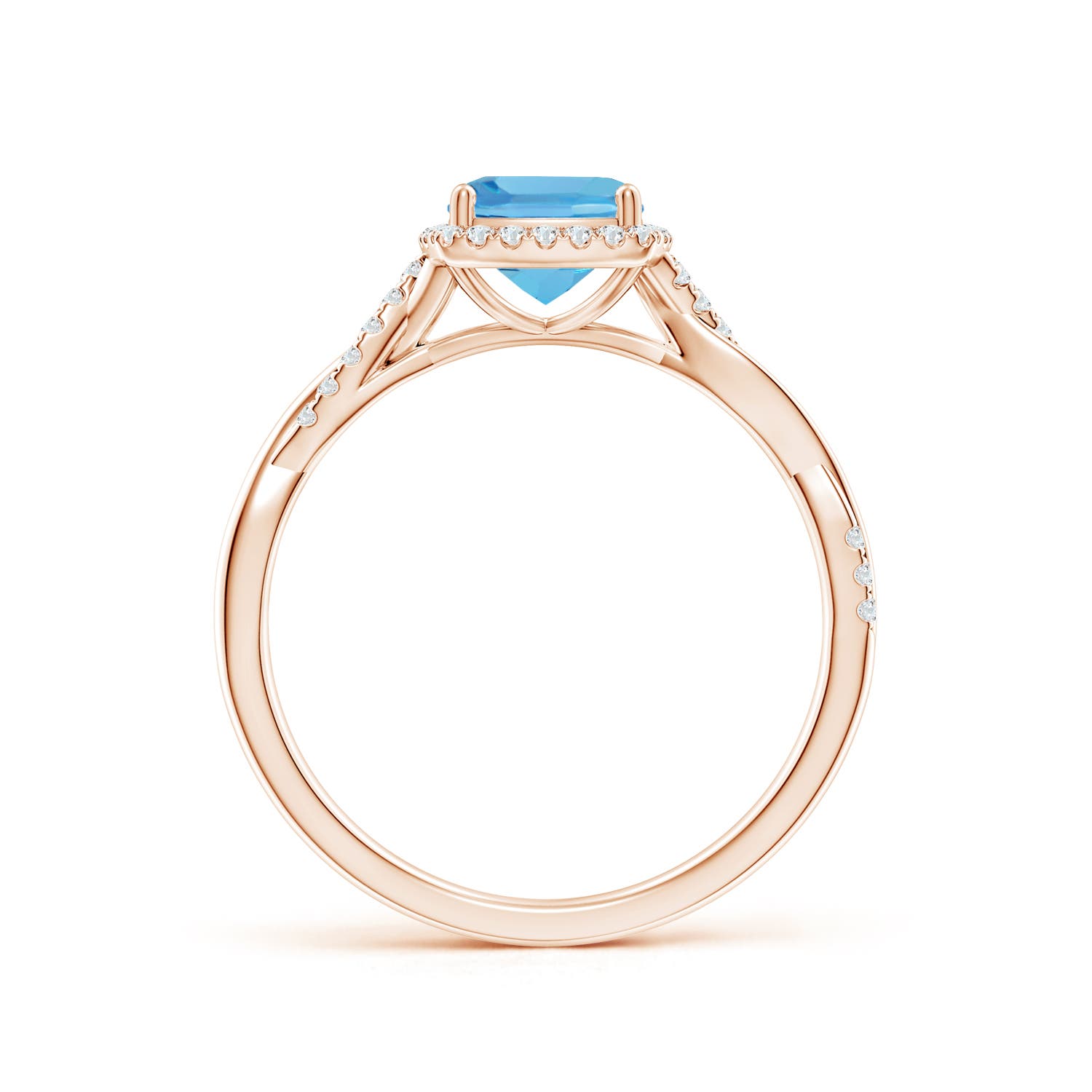 AA - Swiss Blue Topaz / 1.26 CT / 14 KT Rose Gold