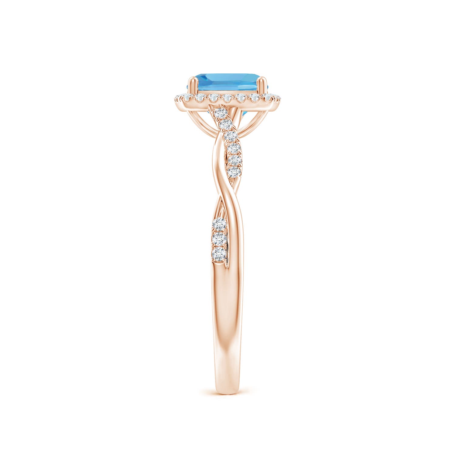 AA - Swiss Blue Topaz / 1.26 CT / 14 KT Rose Gold