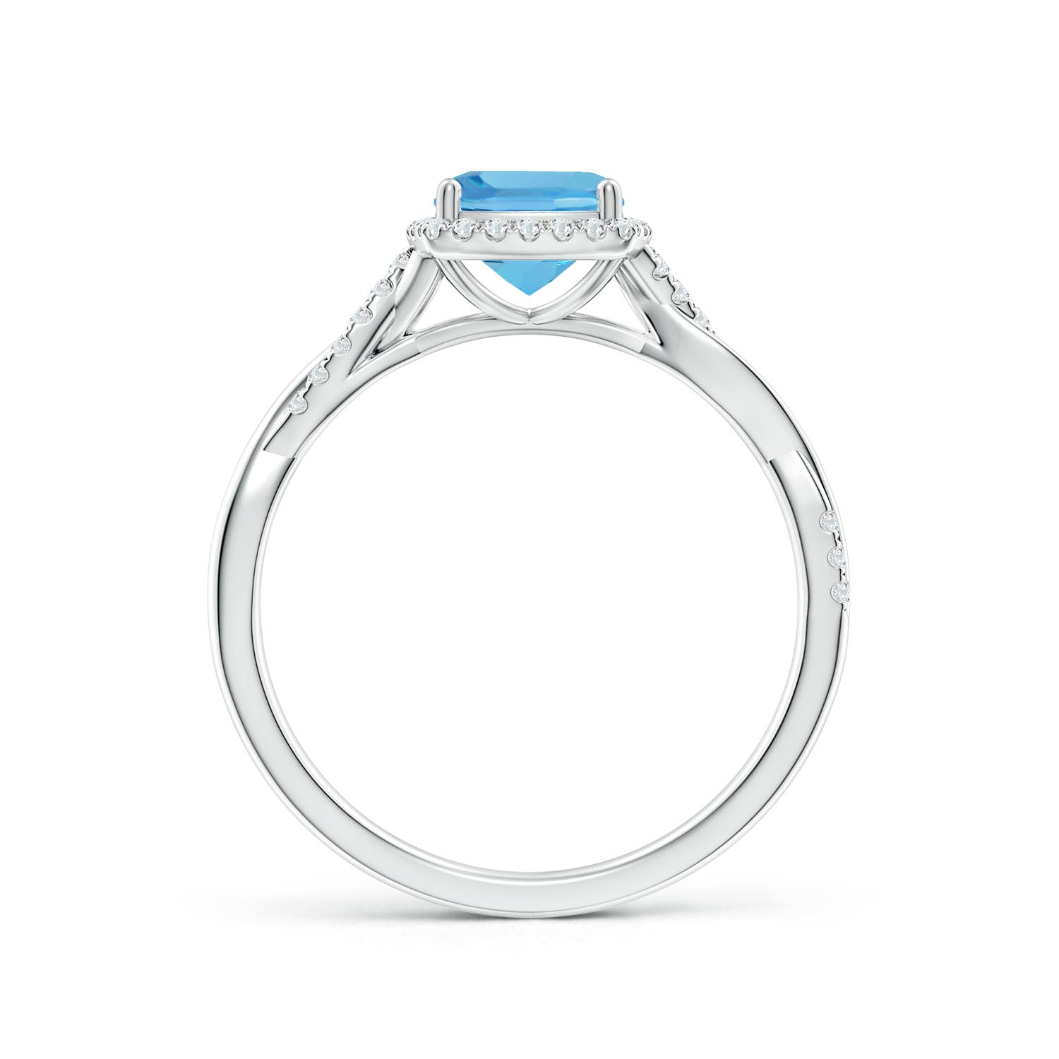 AA - Swiss Blue Topaz / 1.26 CT / 14 KT White Gold