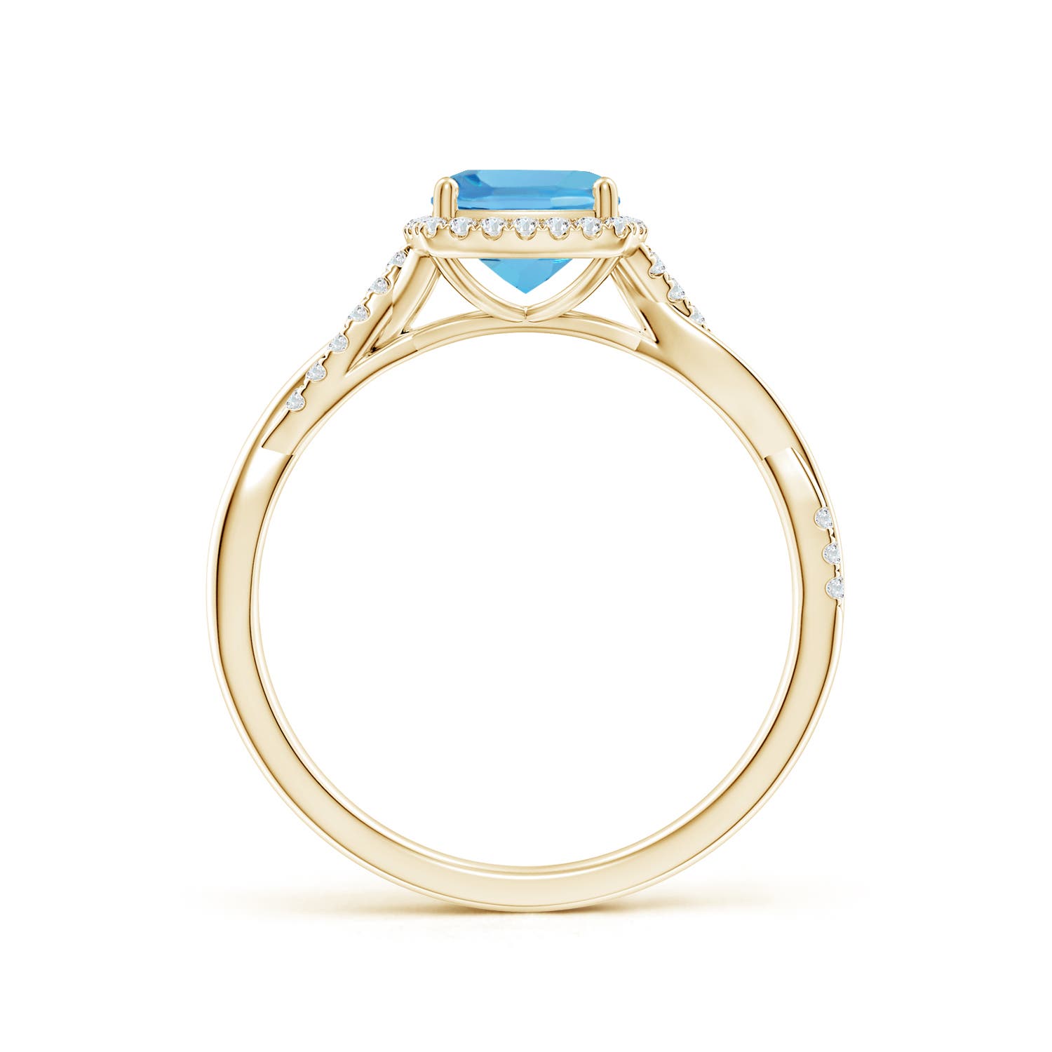 AA - Swiss Blue Topaz / 1.26 CT / 14 KT Yellow Gold