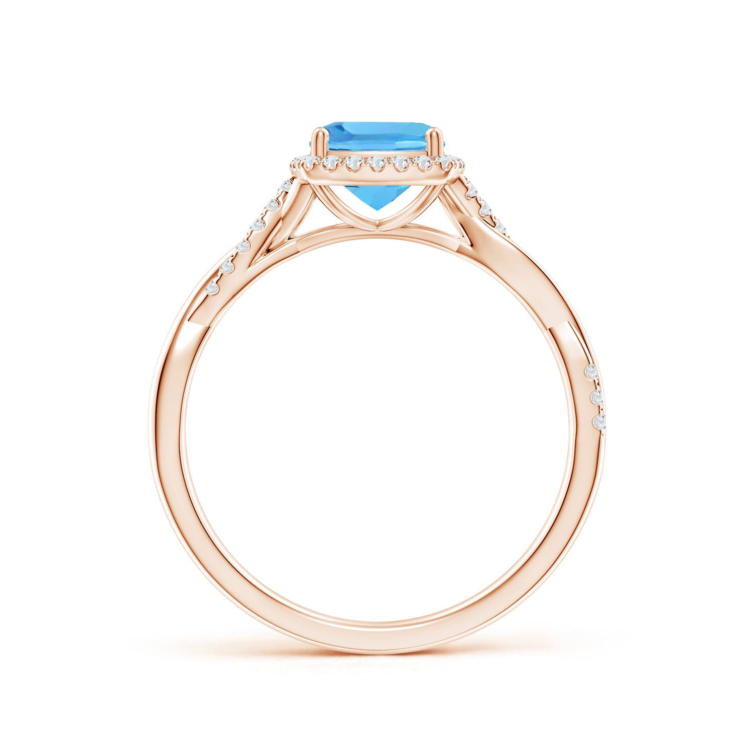 AAA - Swiss Blue Topaz / 1.26 CT / 14 KT Rose Gold