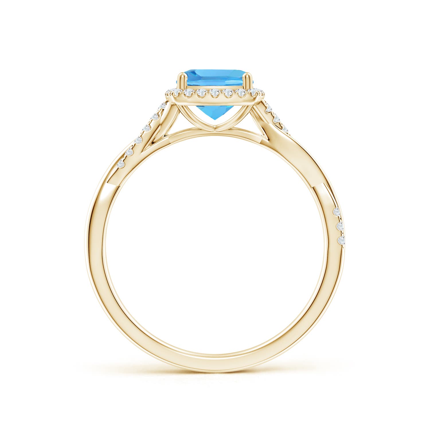 AAA - Swiss Blue Topaz / 1.26 CT / 14 KT Yellow Gold