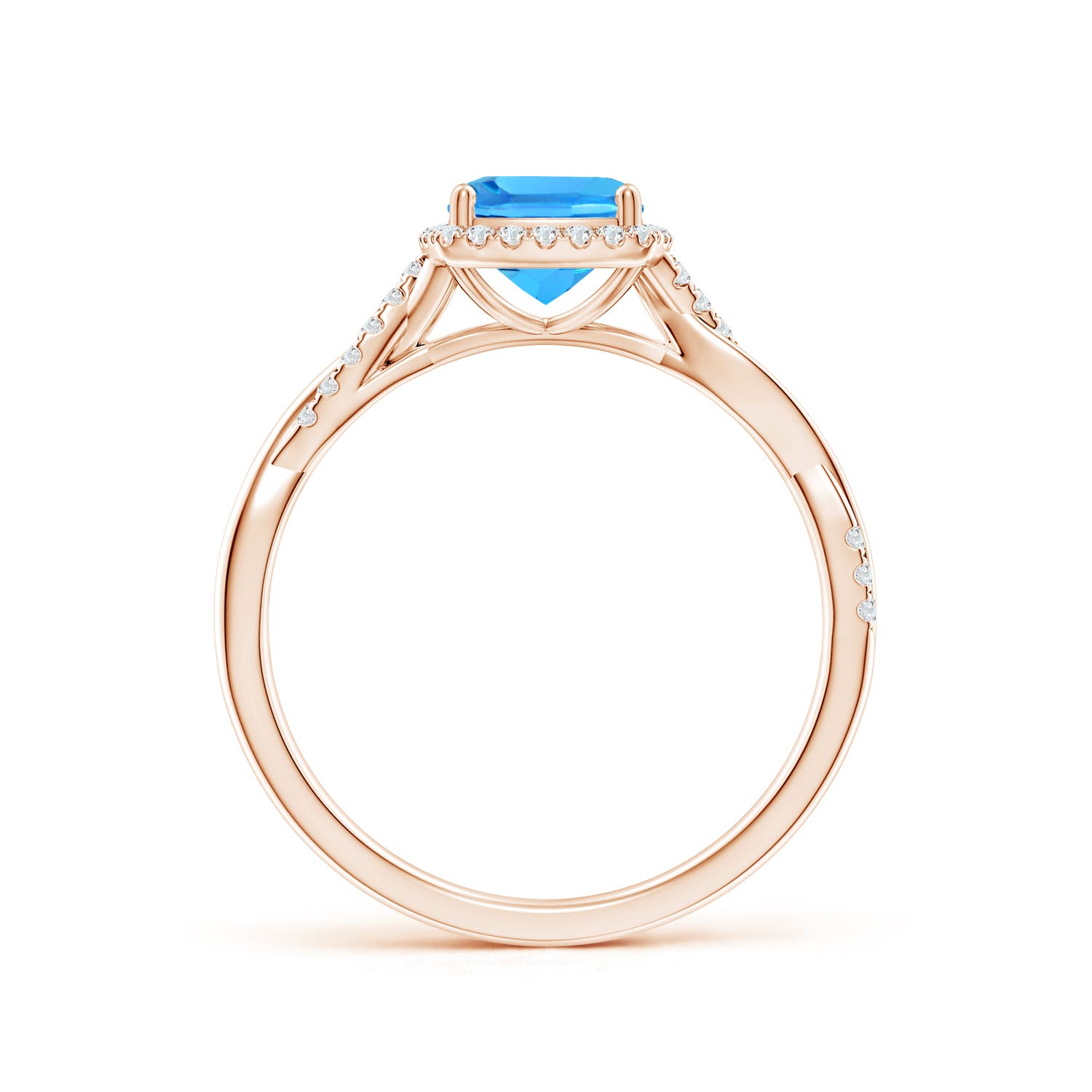 AAAA - Swiss Blue Topaz / 1.26 CT / 14 KT Rose Gold