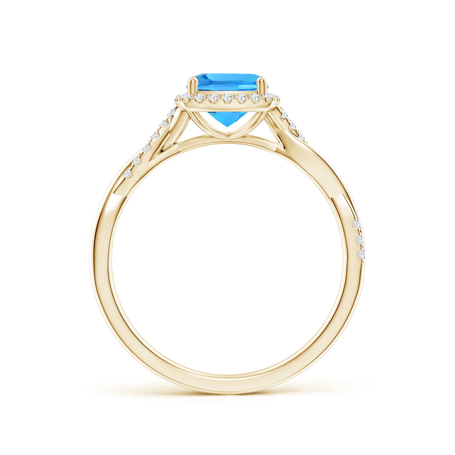 AAAA - Swiss Blue Topaz / 1.26 CT / 14 KT Yellow Gold