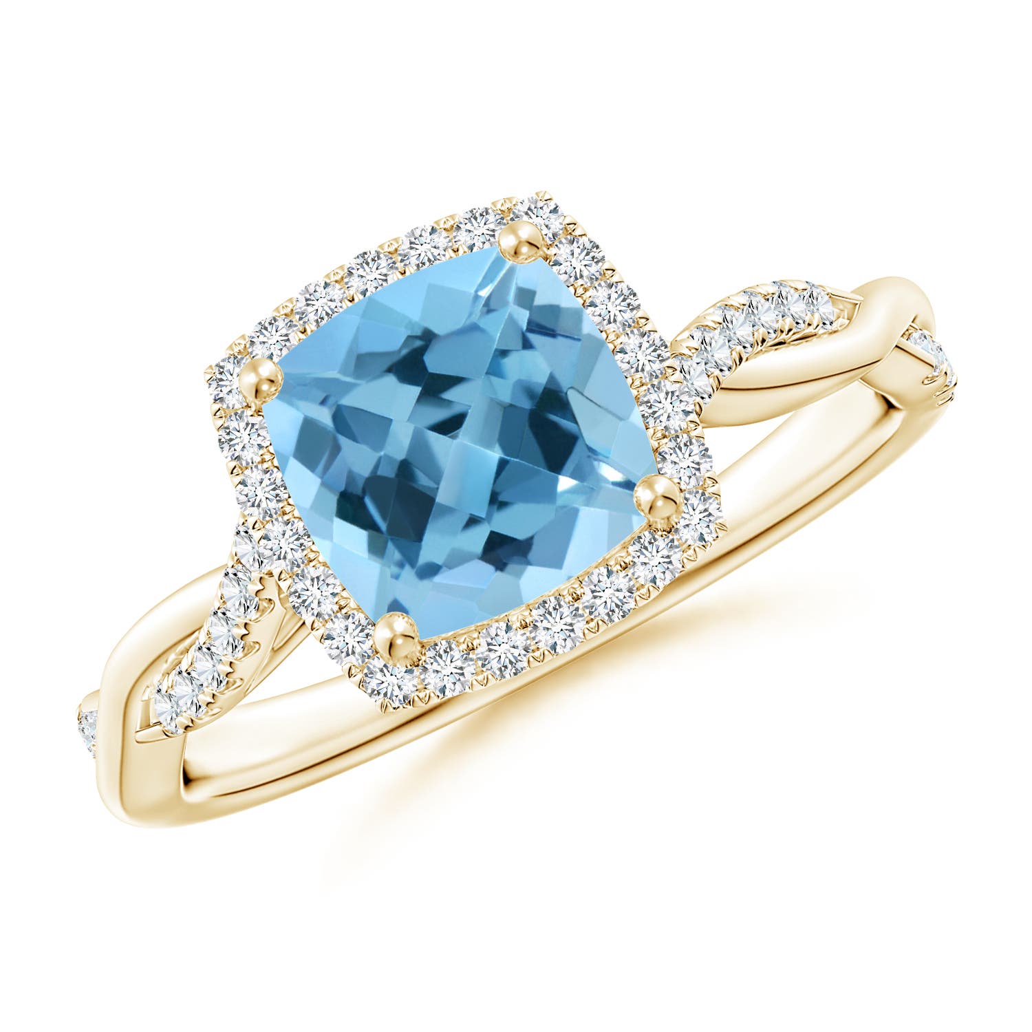 A - Swiss Blue Topaz / 2.1 CT / 14 KT Yellow Gold