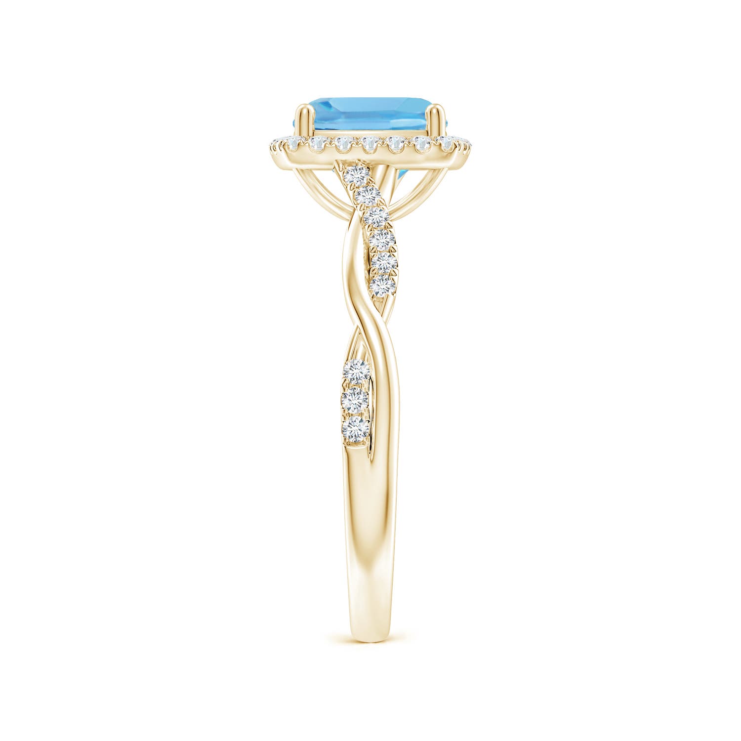 A - Swiss Blue Topaz / 2.1 CT / 14 KT Yellow Gold