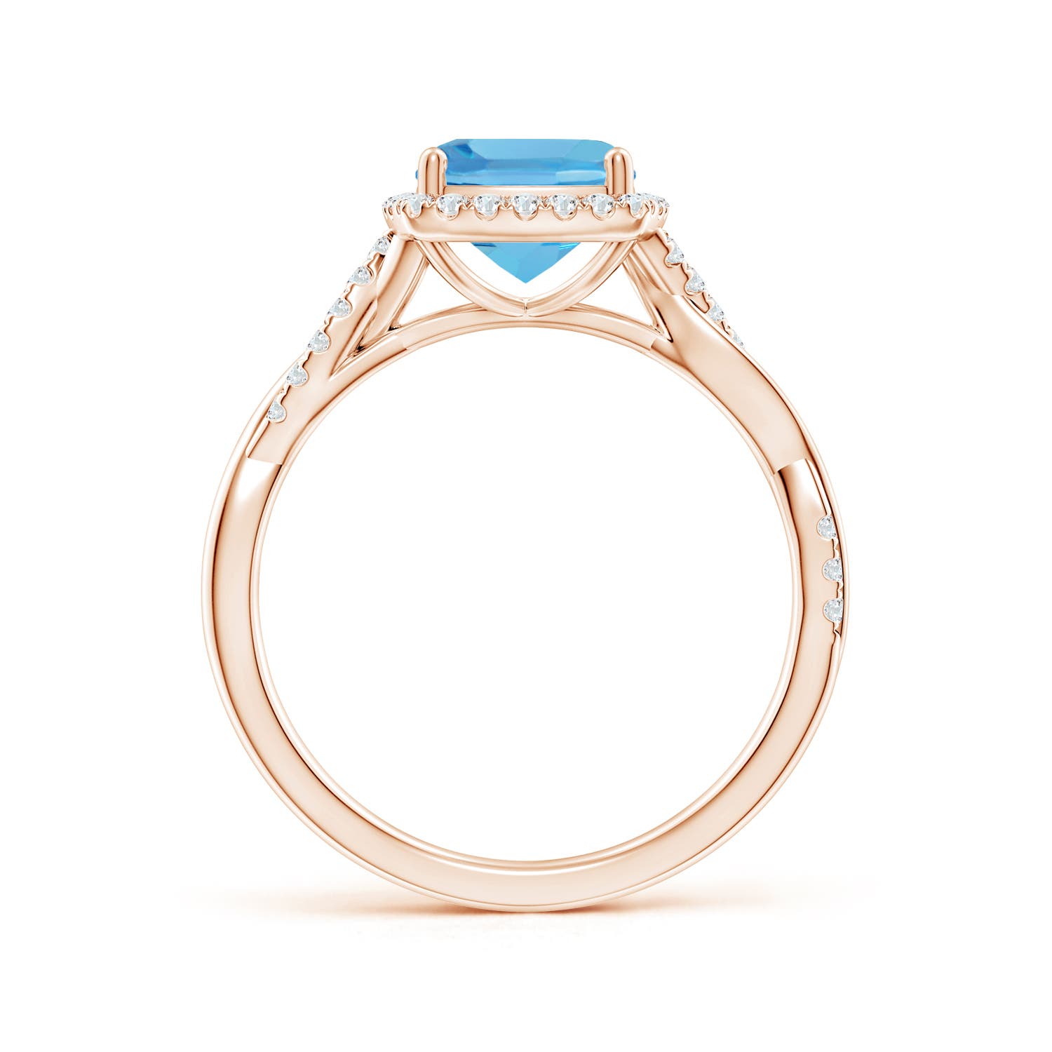 AA - Swiss Blue Topaz / 2.1 CT / 14 KT Rose Gold