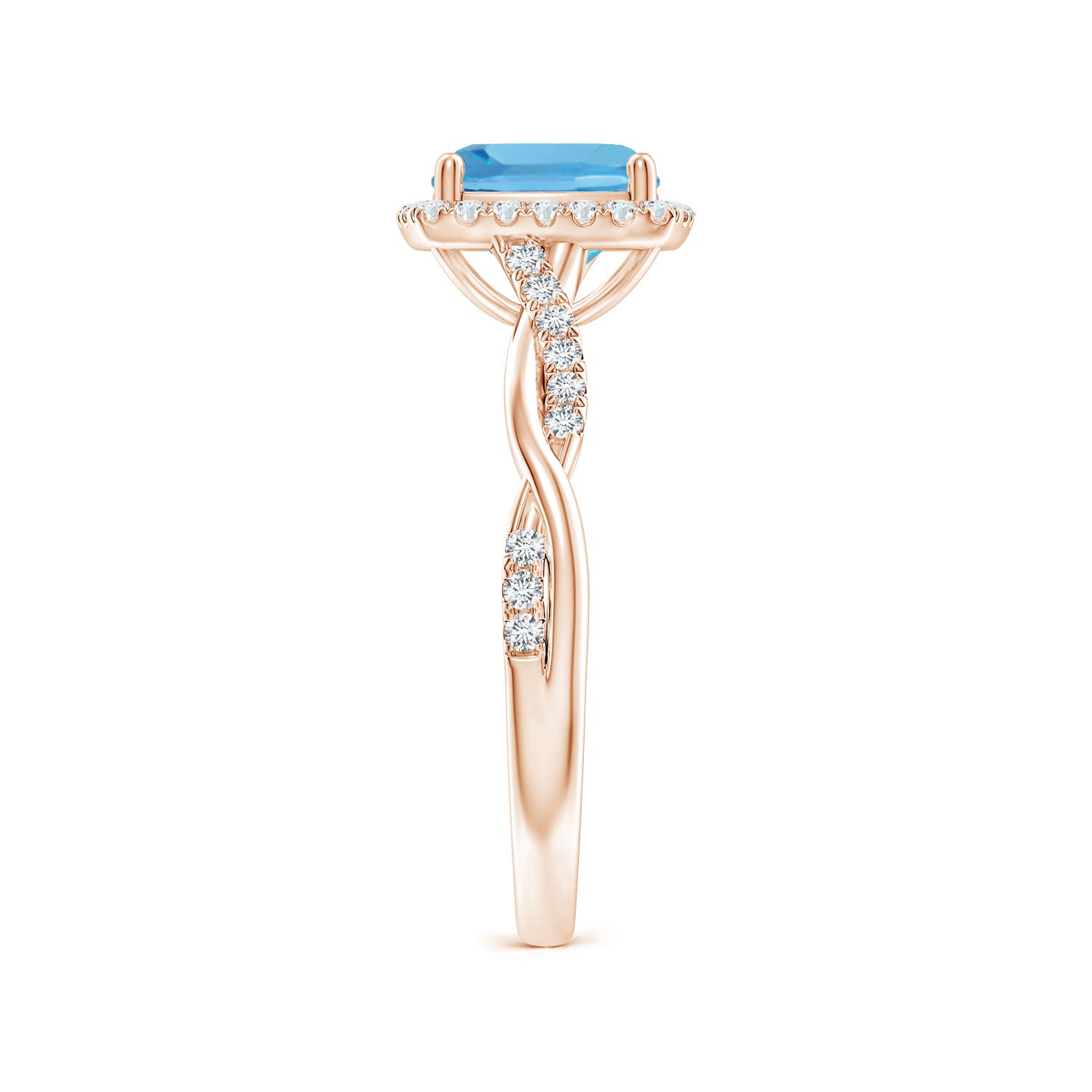 AA - Swiss Blue Topaz / 2.1 CT / 14 KT Rose Gold