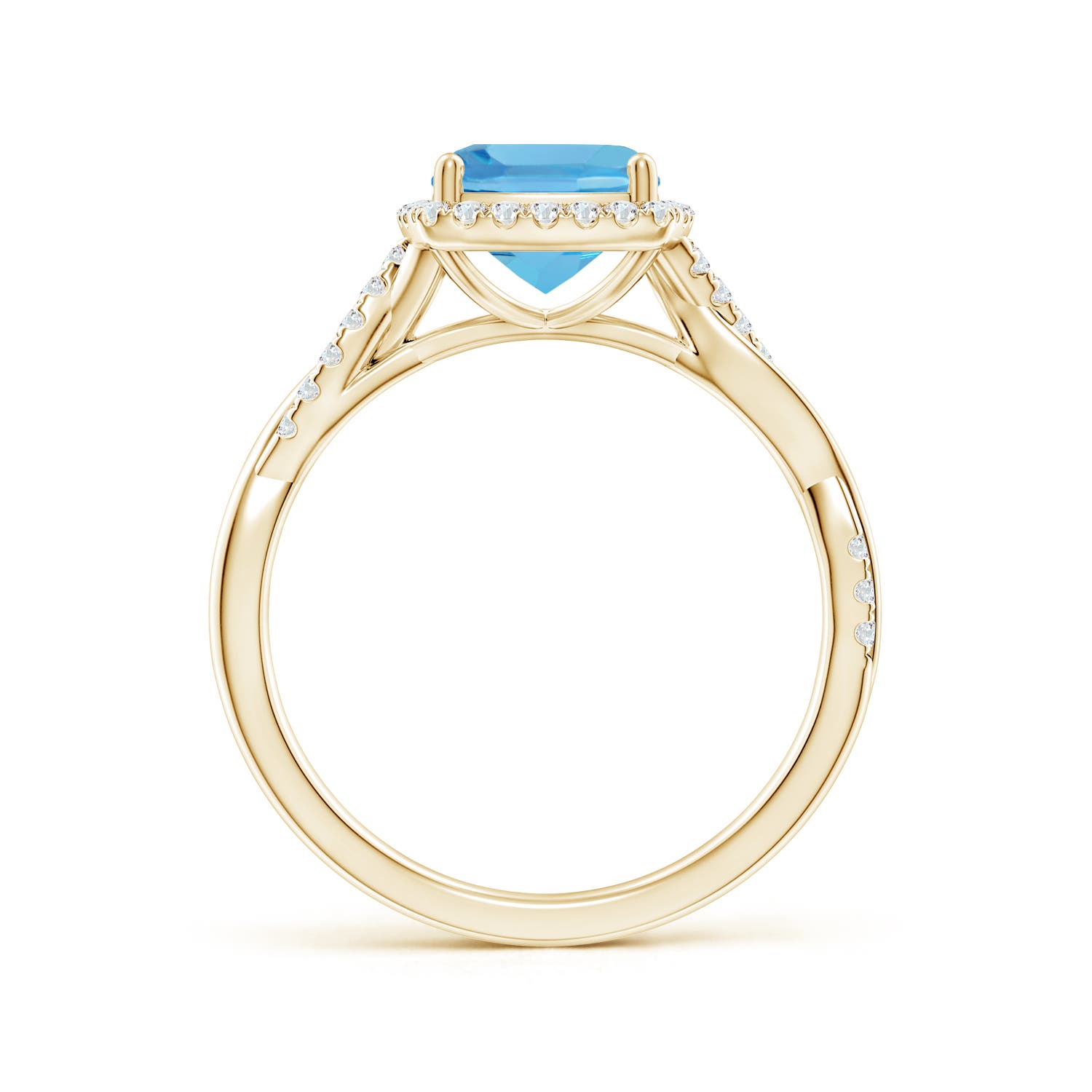 AA - Swiss Blue Topaz / 2.1 CT / 14 KT Yellow Gold