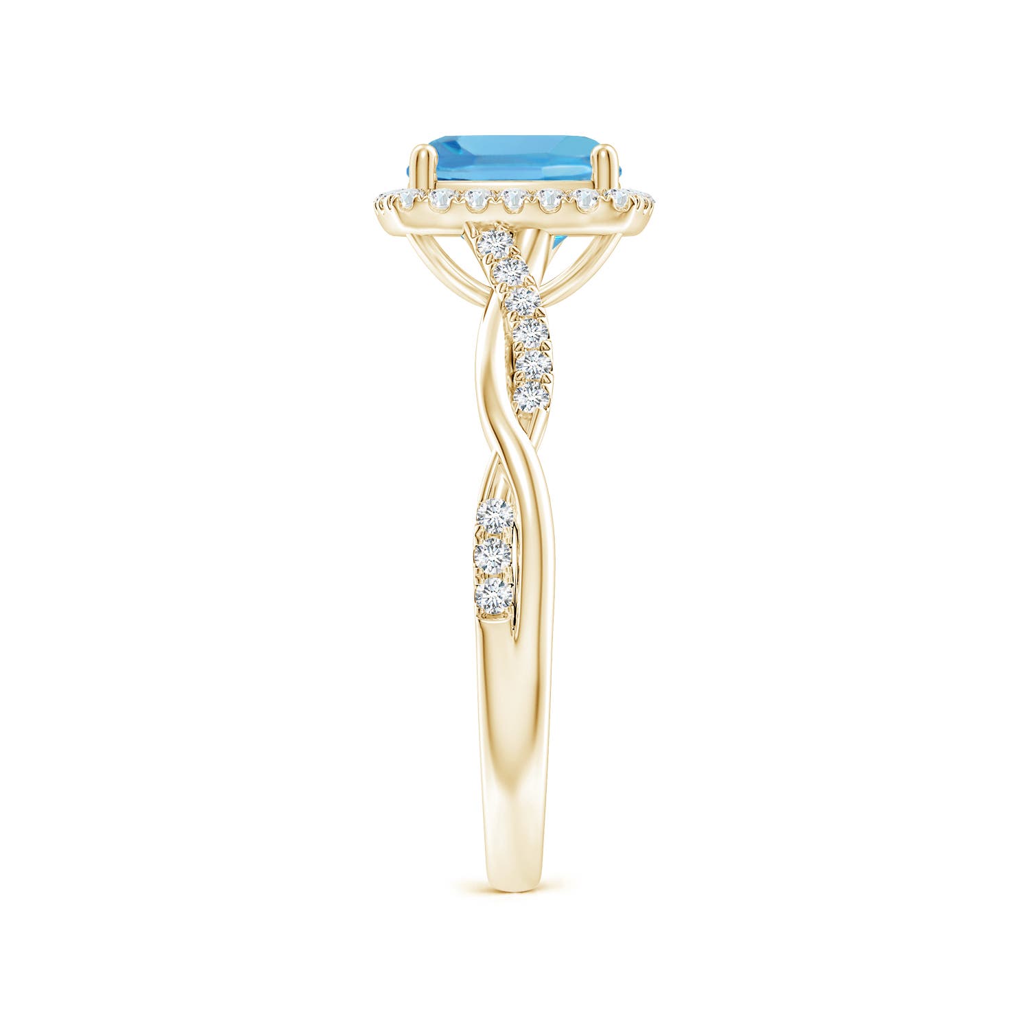 AA - Swiss Blue Topaz / 2.1 CT / 14 KT Yellow Gold