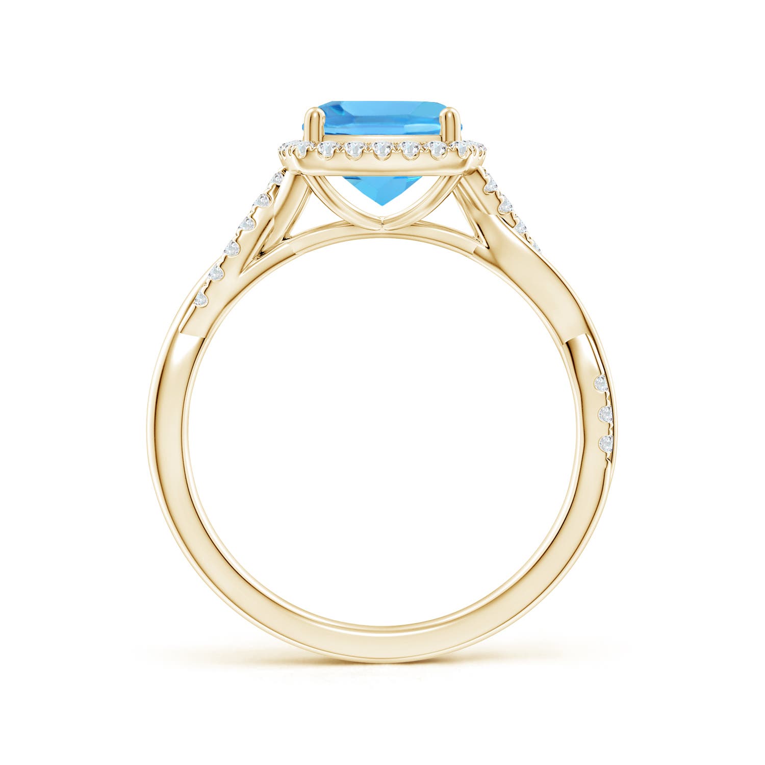 AAA - Swiss Blue Topaz / 2.1 CT / 14 KT Yellow Gold