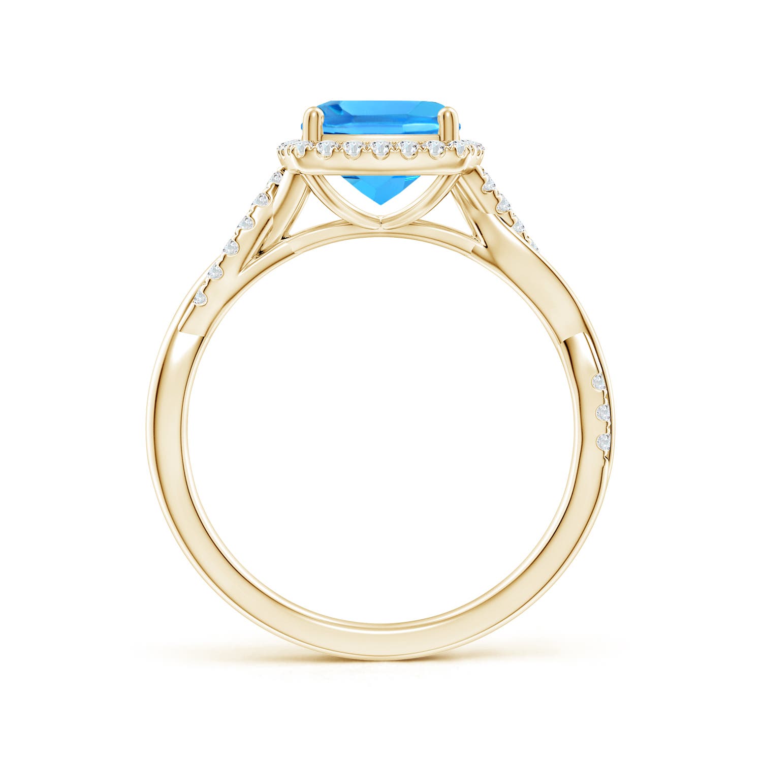 AAAA - Swiss Blue Topaz / 2.1 CT / 14 KT Yellow Gold