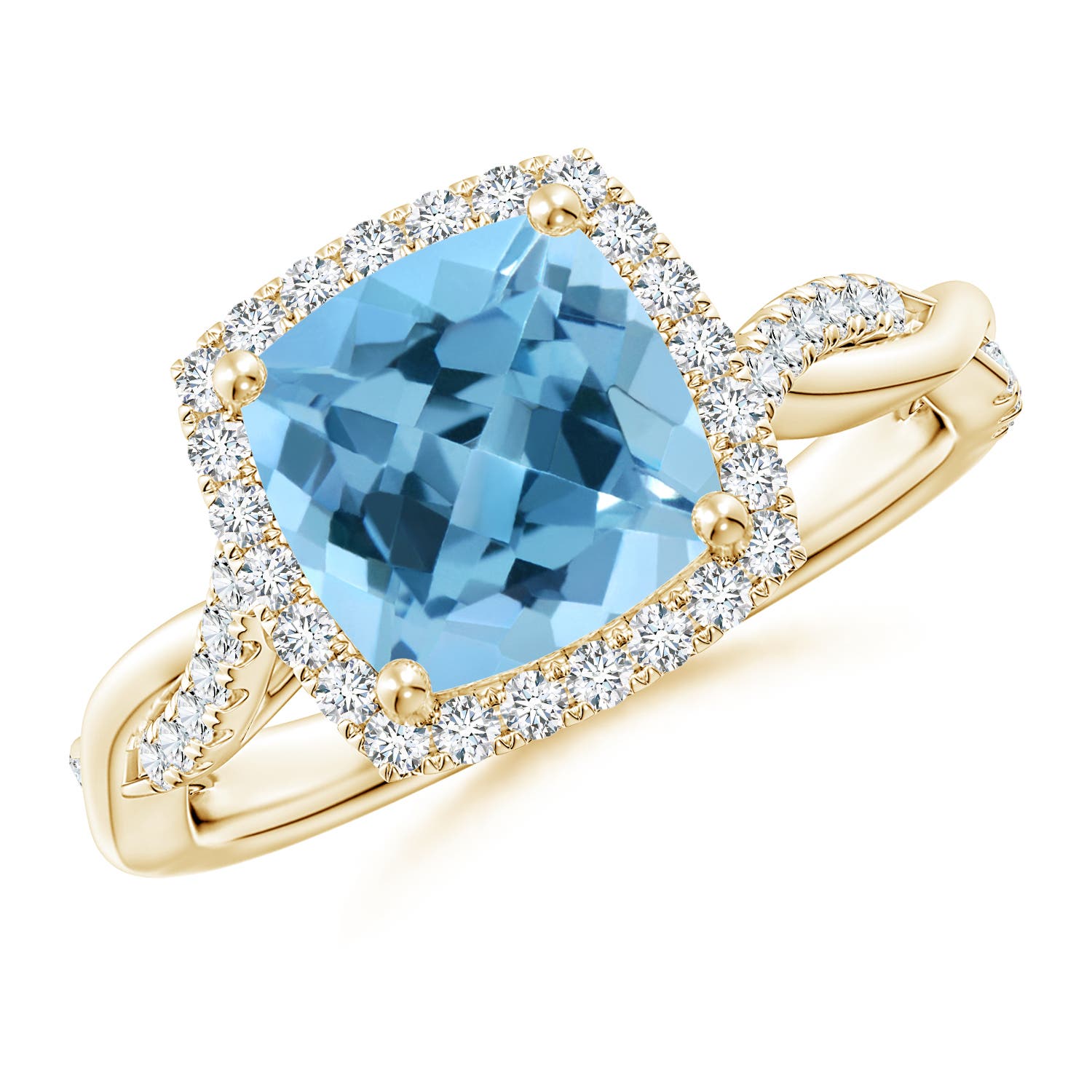 A - Swiss Blue Topaz / 2.84 CT / 14 KT Yellow Gold