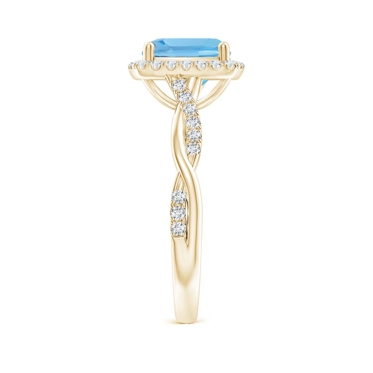 A - Swiss Blue Topaz / 2.84 CT / 14 KT Yellow Gold