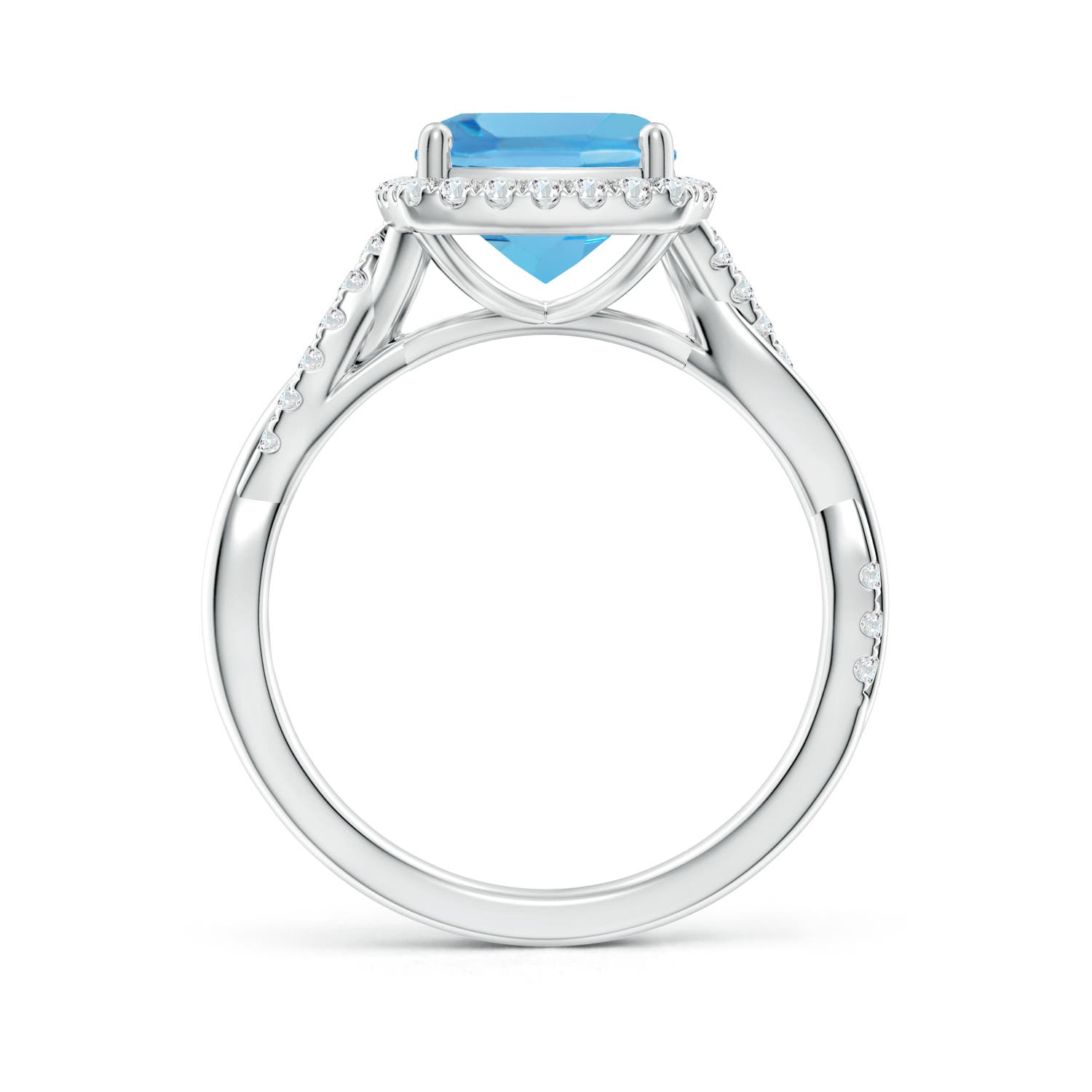 AA - Swiss Blue Topaz / 2.84 CT / 14 KT White Gold