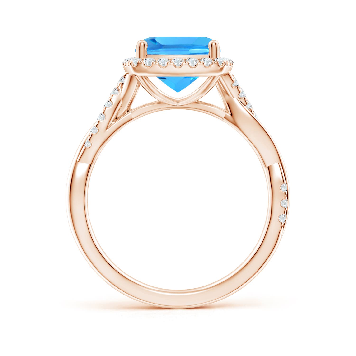 AAAA - Swiss Blue Topaz / 2.84 CT / 14 KT Rose Gold