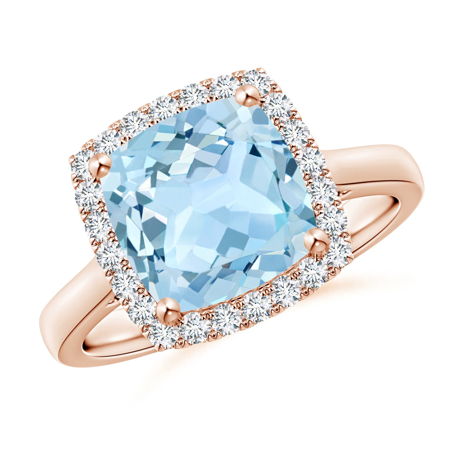 AAA - Aquamarine / 2.96 CT / 14 KT Rose Gold