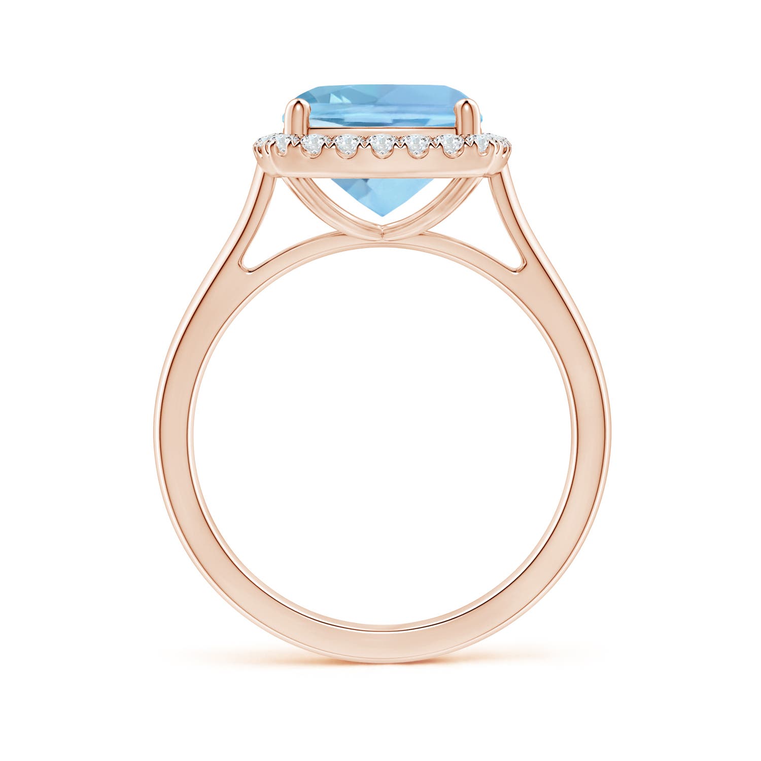 AAAA - Aquamarine / 2.96 CT / 14 KT Rose Gold