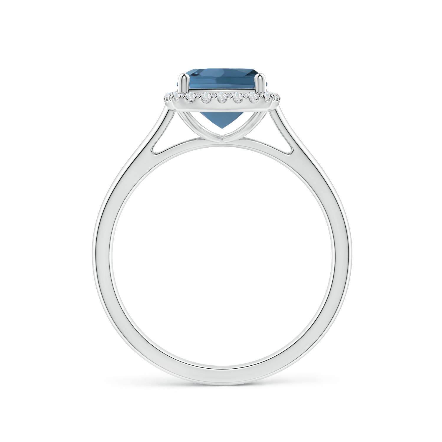 A - London Blue Topaz / 1.97 CT / 14 KT White Gold