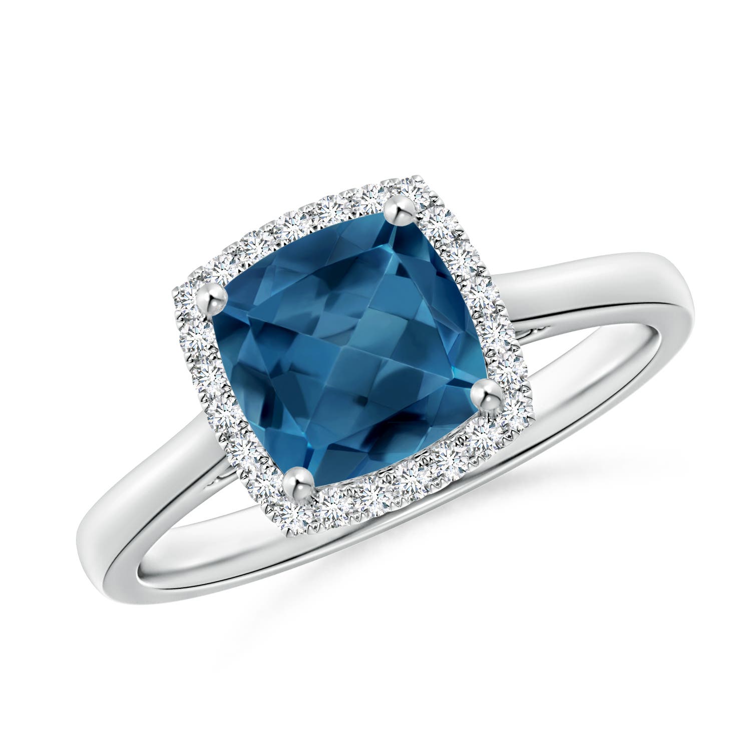 AA - London Blue Topaz / 1.97 CT / 14 KT White Gold