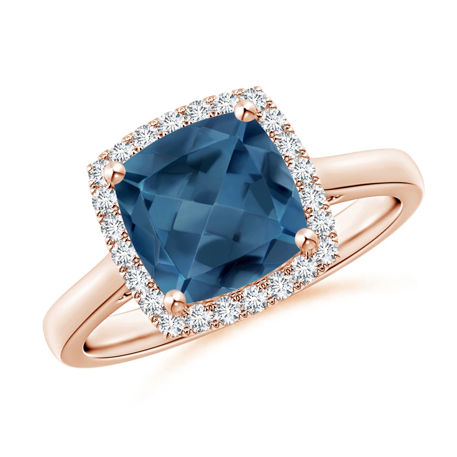 A - London Blue Topaz / 2.69 CT / 14 KT Rose Gold