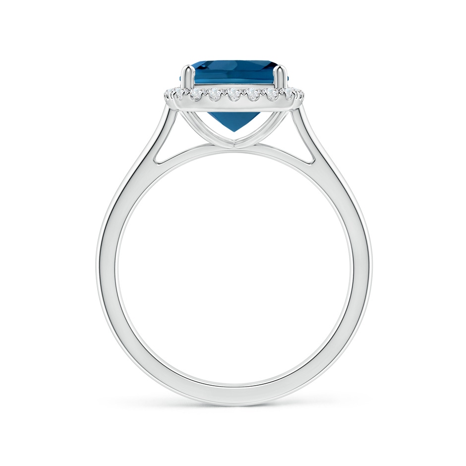 8mm AAA Classic Cushion London Blue Topaz Halo Engagement Ring in White Gold side 199