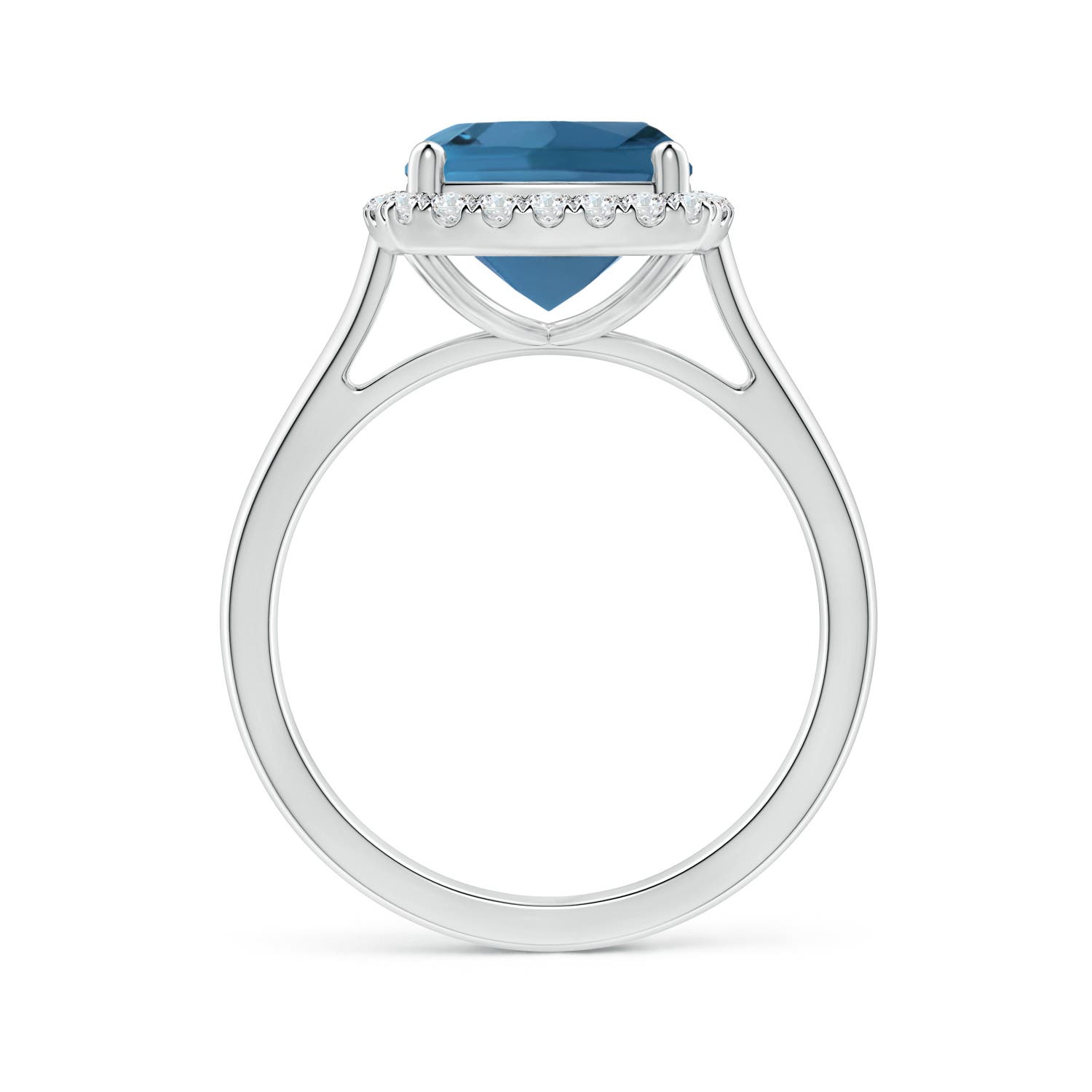 AA - London Blue Topaz / 3.56 CT / 14 KT White Gold