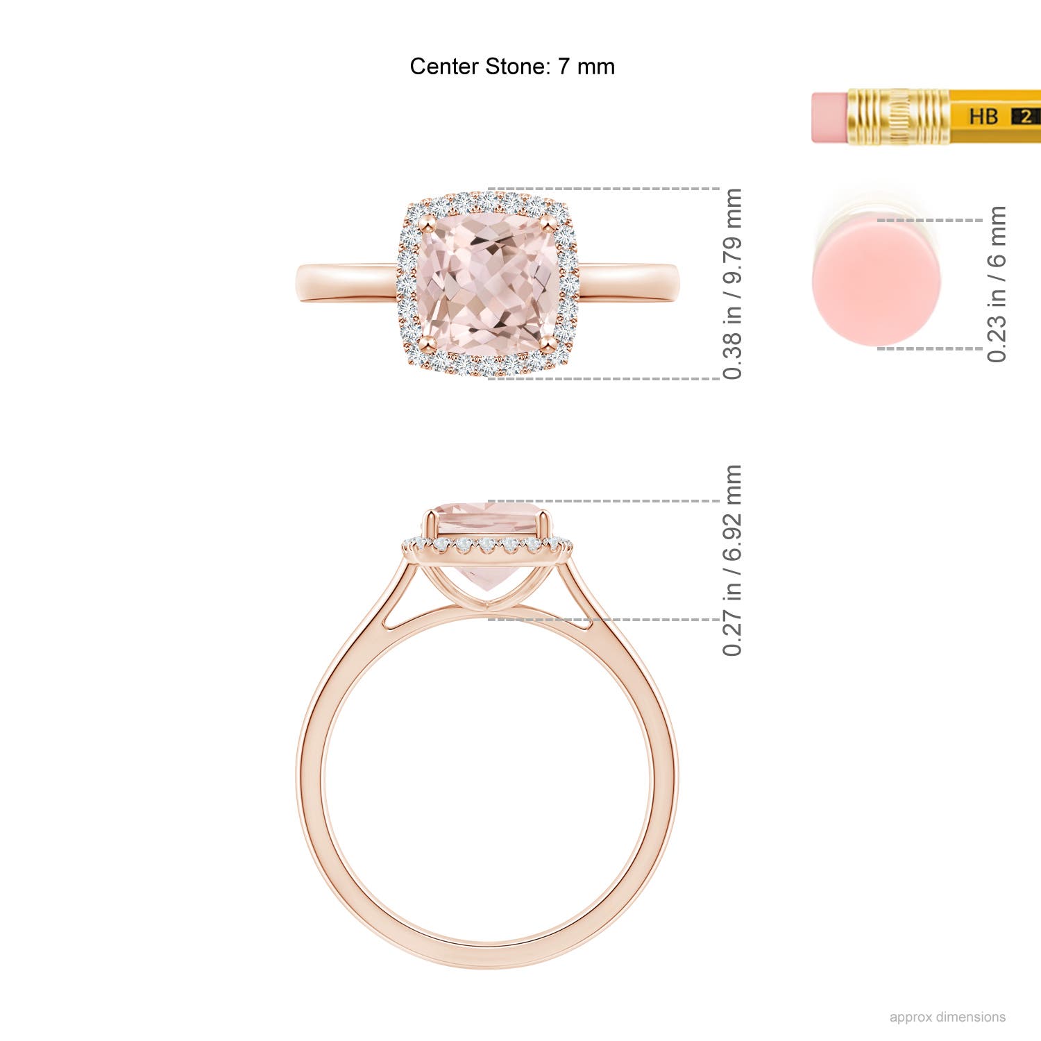 A - Morganite / 1.32 CT / 14 KT Rose Gold