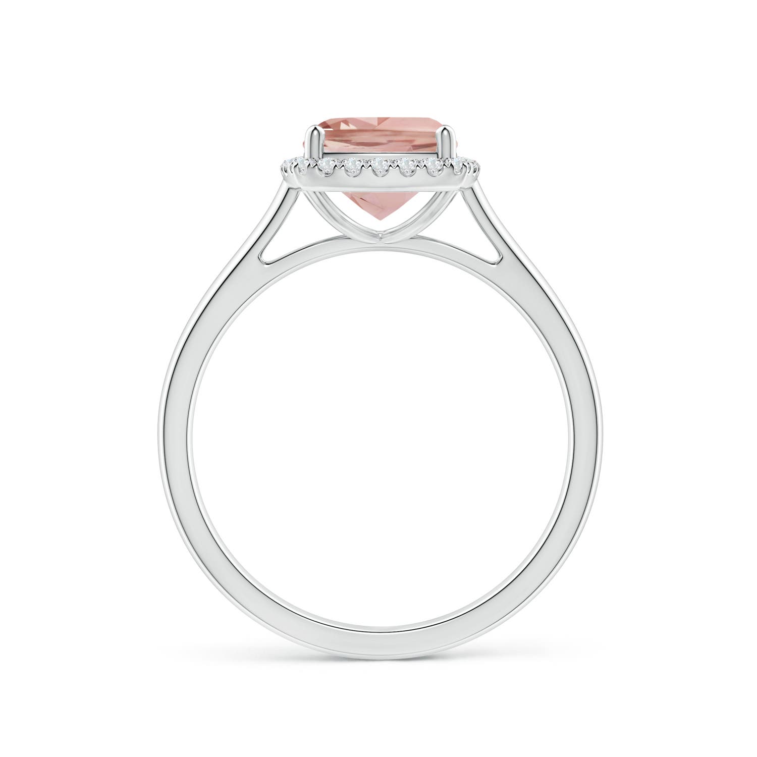 AAAA - Morganite / 1.32 CT / 14 KT White Gold