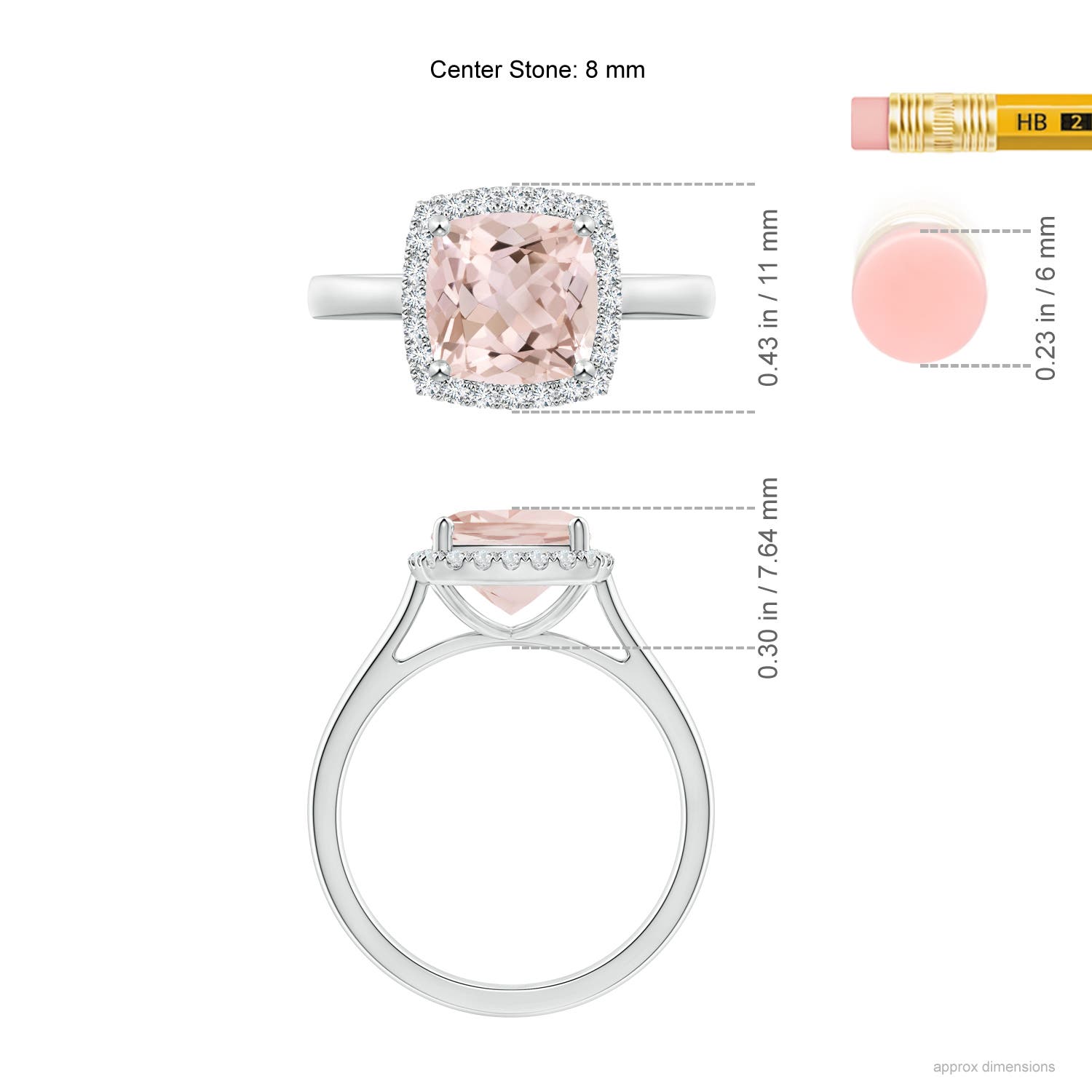 A - Morganite / 1.99 CT / 14 KT White Gold