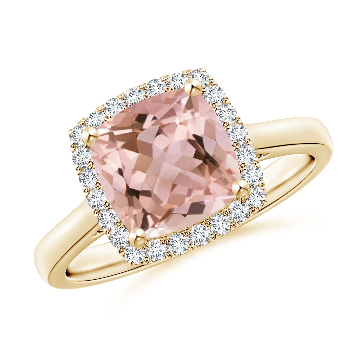 AAAA - Morganite / 1.99 CT / 14 KT Yellow Gold