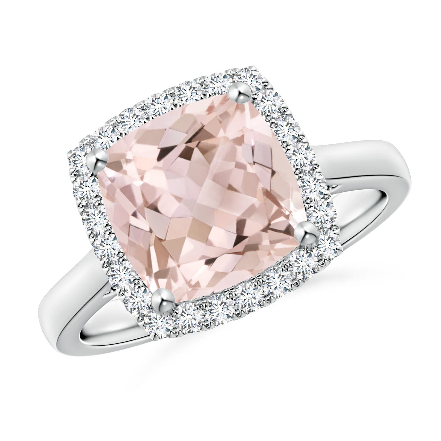 A - Morganite / 2.96 CT / 14 KT White Gold