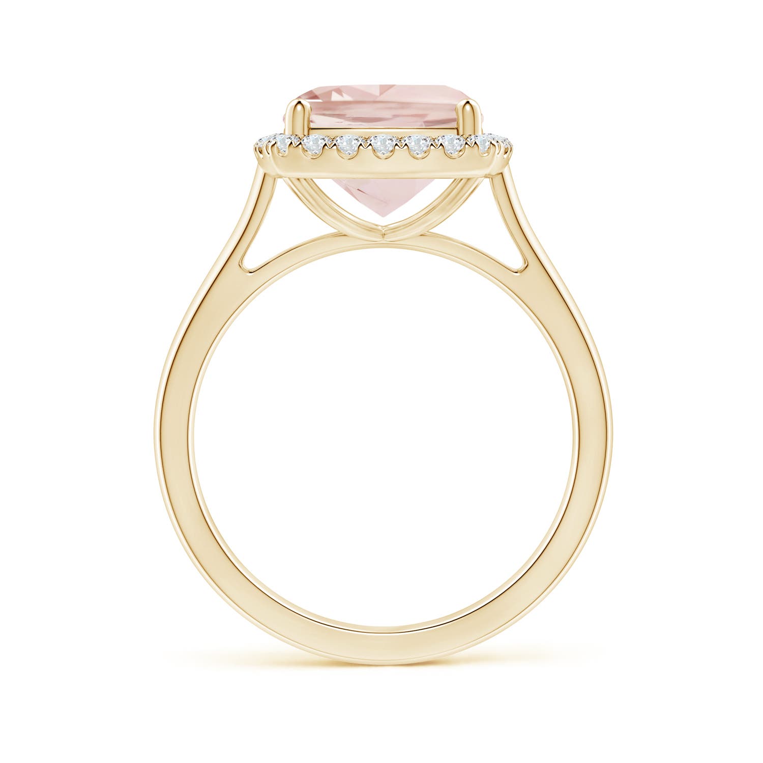 A - Morganite / 2.96 CT / 14 KT Yellow Gold