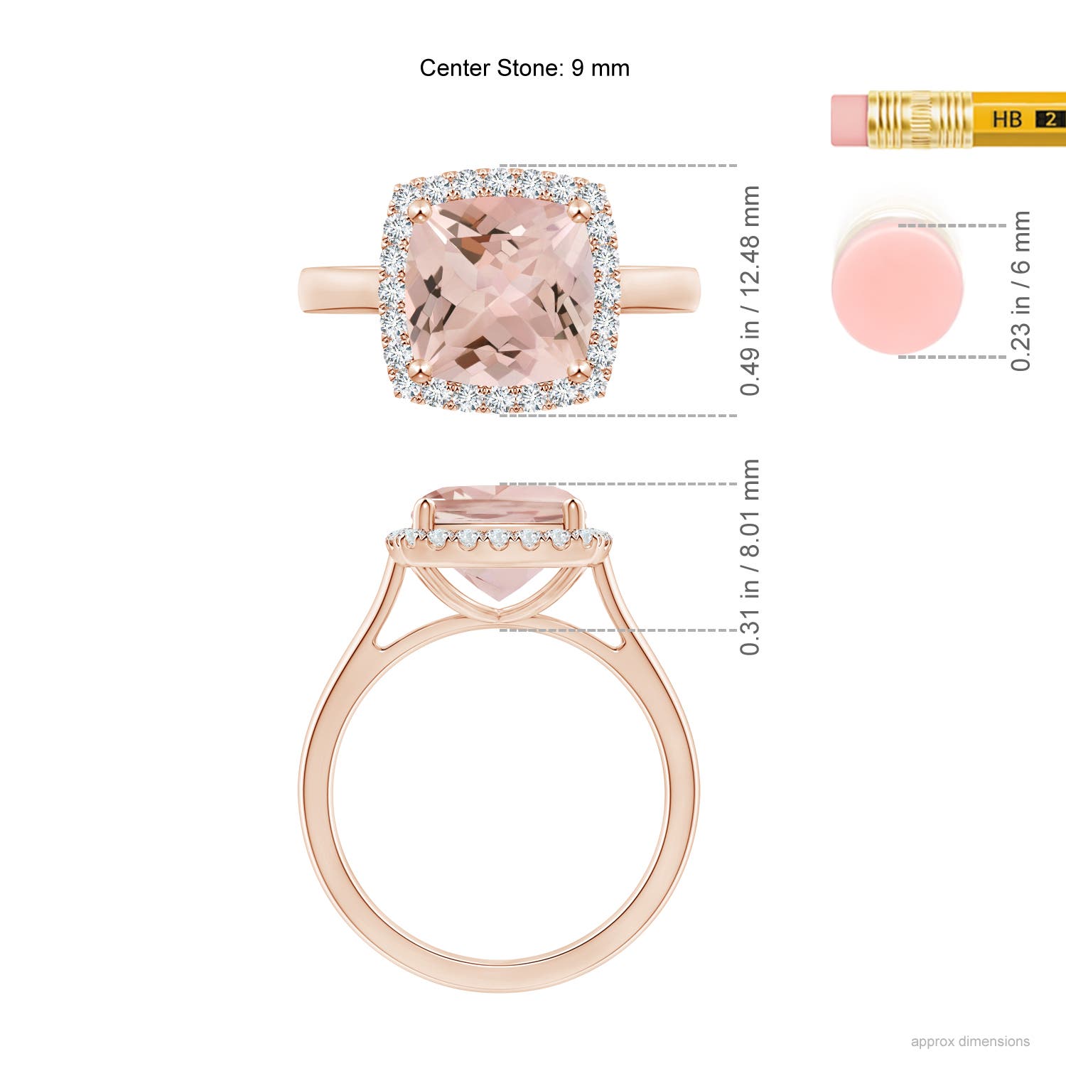 AA - Morganite / 2.96 CT / 14 KT Rose Gold