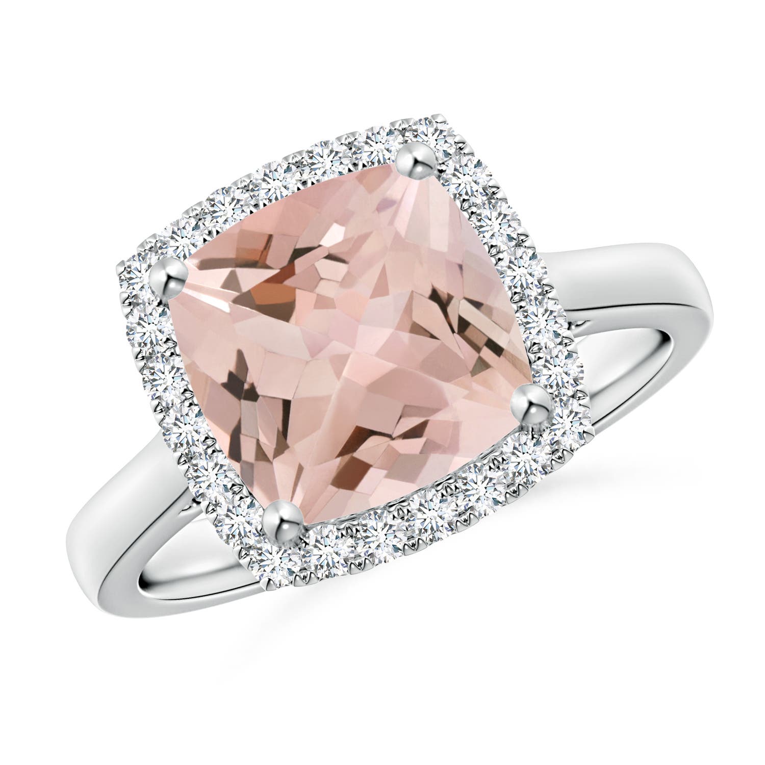 AA - Morganite / 2.96 CT / 14 KT White Gold