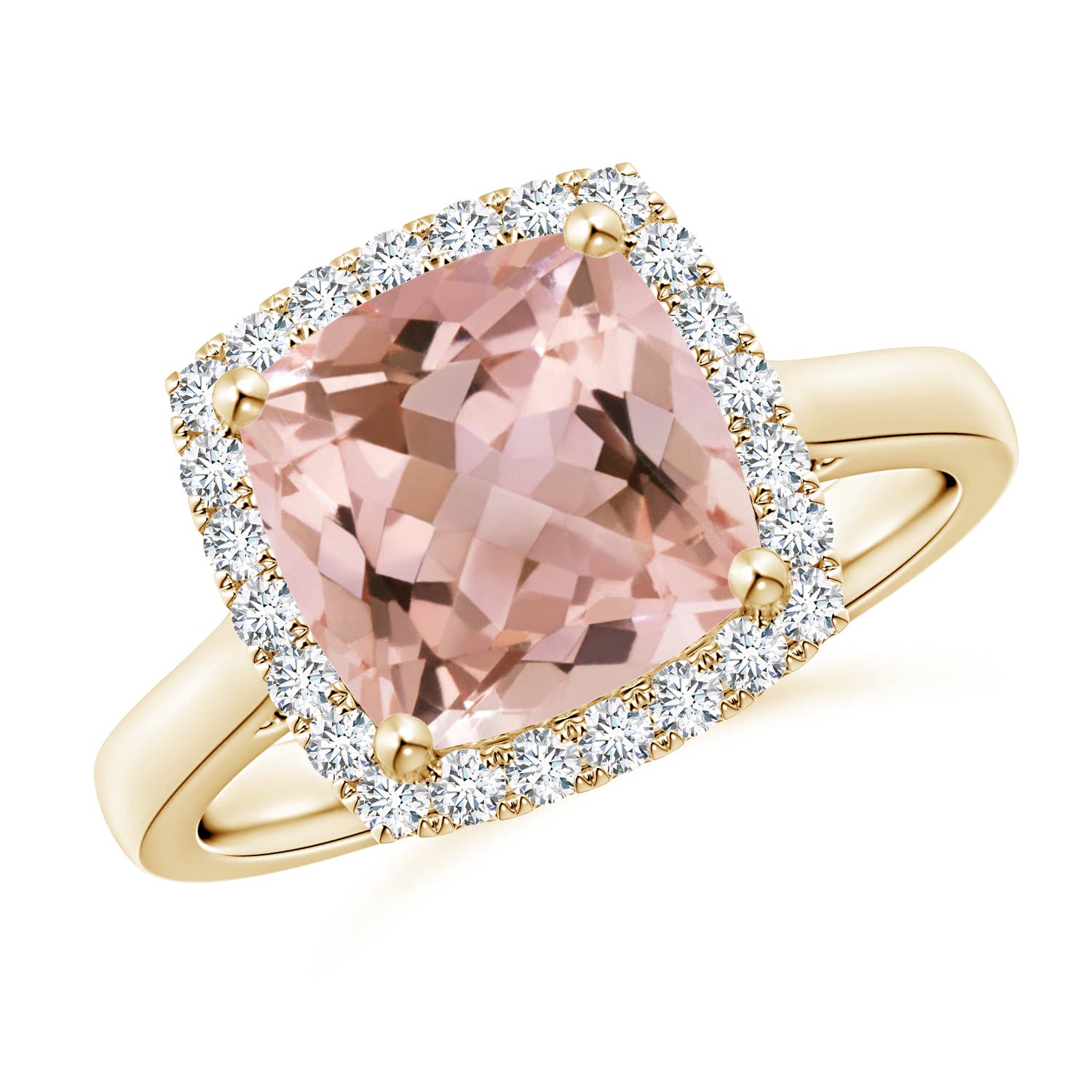 AAAA - Morganite / 2.96 CT / 14 KT Yellow Gold