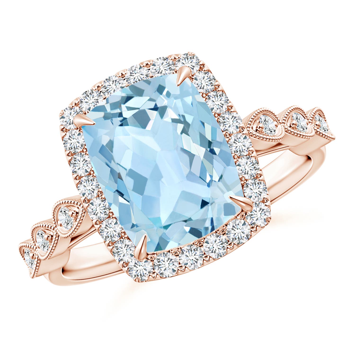 AAA - Aquamarine / 2.79 CT / 14 KT Rose Gold