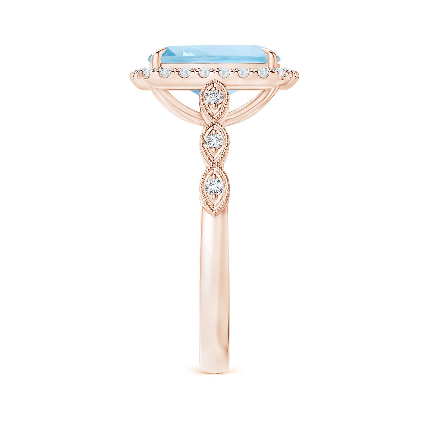 AAA - Aquamarine / 2.79 CT / 14 KT Rose Gold